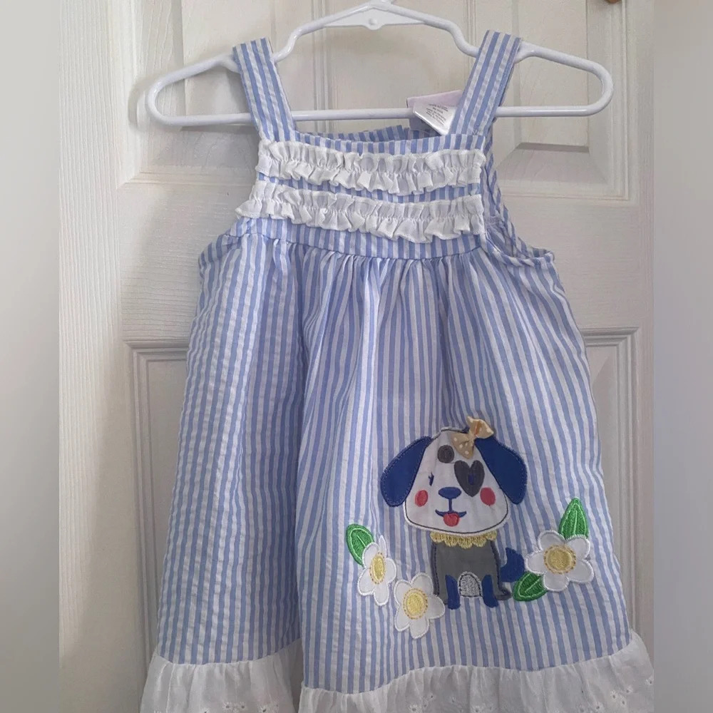 Nannette Puppy Appliqué Dress